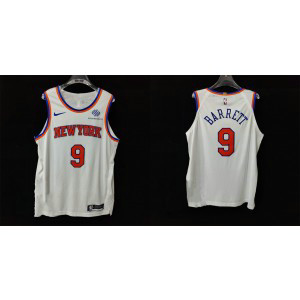 NBA Knicks 9 R.J. Barrett White New AU Style Men Jersey NBA Knicks 9 R.J. Barrett White New AU Style Men Jersey