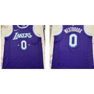 NBA Lakers 0 Russell Westbrook Blue City Men Jersey NBA Lakers 0 Russell Westbrook Blue City Men Jersey