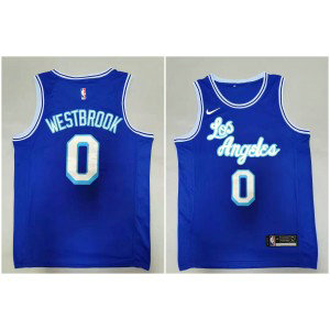 NBA Lakers 0 Russell Westbrook Blue Nike Men Jersey NBA Lakers 0 Russell Westbrook Blue Nike Men Jersey