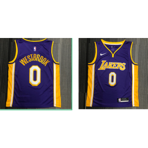 NBA Lakers 0 Russell Westbrook Purple Nike V neck Men Jersey NBA Lakers 0 Russell Westbrook Purple Nike V neck Men Jersey