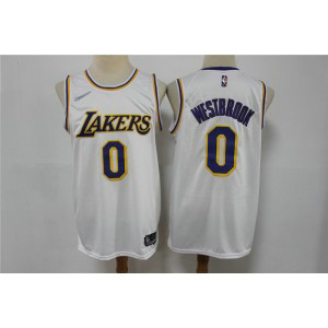 NBA Lakers 0 Russell Westbrook White 75th Anniversary Men Jersey NBA Lakers 0 Russell Westbrook White 75th Anniversary Men Jersey