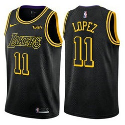 NBA Lakers 11 Brook Lopez Black City Edition Nike Men Jersey NBA Lakers 11 Brook Lopez Black City Edition Nike Men Jersey