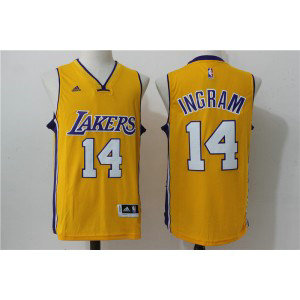 NBA Lakers 14 Brandon Ingram Gold Men Jersey NBA Lakers 14 Brandon Ingram Gold Men Jersey