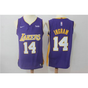 NBA Lakers 14 Brandon Ingram Purple Nike Authentic Men Jersey NBA Lakers 14 Brandon Ingram Purple Nike Authentic Men Jersey