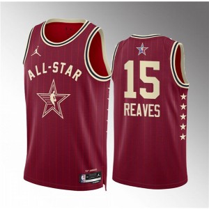 NBA Lakers 15 Austin Reaves Crimson 2024 All Star Jordan Men Jersey