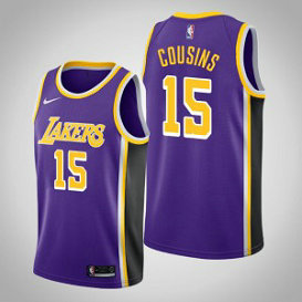 NBA Lakers 15 DeMarcus Cousins Purple Nike Men Jersey NBA Lakers 15 DeMarcus Cousins Purple Nike Men Jersey