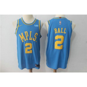 NBA Lakers 2 Lonzo Ball Light Blue Nike Throwback Men Jersey NBA Lakers 2 Lonzo Ball Light Blue Nike Throwback Men Jersey