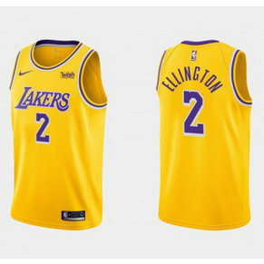 NBA Lakers 2 Wayne Ellington Yellow Nike Men Jersey NBA Lakers 2 Wayne Ellington Yellow Nike Men Jersey
