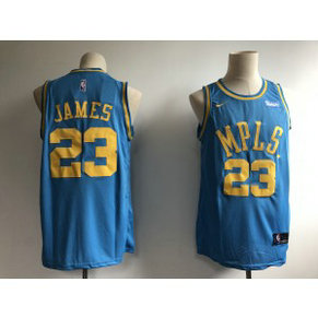 NBA Lakers 23 LeBron James MPLS Blue Men Jersey(with wish logo) NBA Lakers 23 LeBron James MPLS Blue Men Jersey(with wish logo)