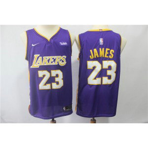 NBA Lakers 23 LeBron James Purple Swingman Nike Men Jersey NBA Lakers 23 LeBron James Purple Swingman Nike Men Jersey