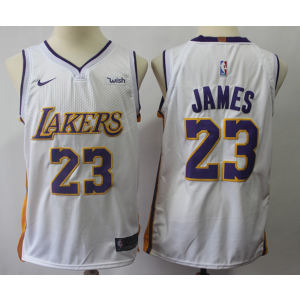 NBA Lakers 23 LeBron James White Swingman Nike Men Jersey NBA Lakers 23 LeBron James White Swingman Nike Men Jersey