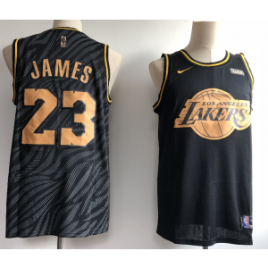 NBA Lakers 23 Lebron James Black Shadow Nike Men Jersey NBA Lakers 23 Lebron James Black Shadow Nike Men Jersey