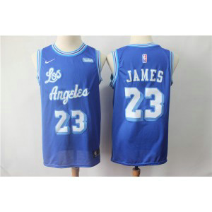 NBA Lakers 23 Lebron James Blue Throwback Nike Men Jersey NBA Lakers 23 Lebron James Blue Throwback Nike Men Jersey