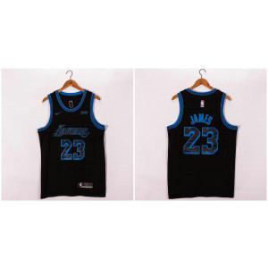 NBA Lakers 23 Lebron James City Black Men Jersey NBA Lakers 23 Lebron James City Black Men Jersey