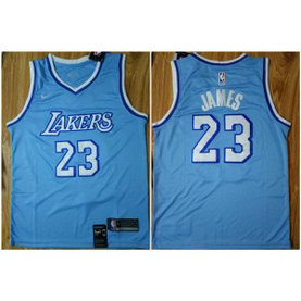 NBA Lakers 23 Lebron James Light Blue Nike Men Jersey NBA Lakers 23 Lebron James Light Blue Nike Men Jersey