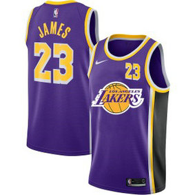 NBA Lakers 23 Lebron James Purple Nike City Edition Men Jersey NBA Lakers 23 Lebron James Purple Nike City Edition Men Jersey