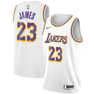 NBA Lakers 23 Lebron James White Nike Men Jersey NBA Lakers 23 Lebron James White Nike Men Jersey