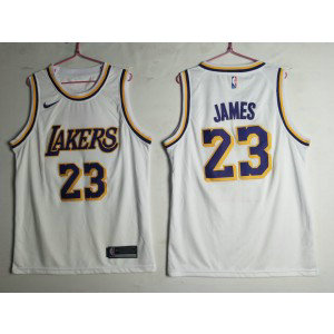 NBA Lakers 23 Lebron James White Nike Swingman Men Jersey NBA Lakers 23 Lebron James White Nike Swingman Men Jersey