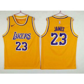 NBA Lakers 23 Lebron James Yellow Nike Swingman Men Jersey NBA Lakers 23 Lebron James Yellow Nike Swingman Men Jersey
