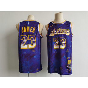 NBA Lakers 23 lebron james purple MVP Men Jersey NBA Lakers 23 lebron james purple MVP Men Jersey