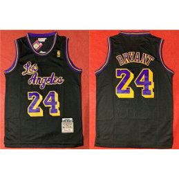 NBA Lakers 24 Kobe Black Throwback Men Jersey NBA Lakers 24 Kobe Black Throwback Men Jersey