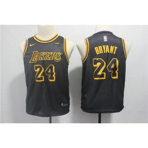 NBA Lakers 24 Kobe Bryant Black City Edition Nike Swingman Youth Jersey NBA Lakers 24 Kobe Bryant Black City Edition Nike Swingman Youth Jersey