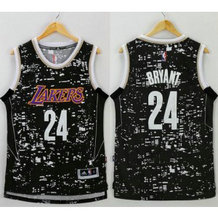 NBA Lakers 24 Kobe Bryant Black City Light Men Jersey NBA Lakers 24 Kobe Bryant Black City Light Men Jersey