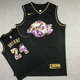 NBA Lakers 24 Kobe Bryant Black Gold Diamond Men Jersey NBA Lakers 24 Kobe Bryant Black Gold Diamond Men Jersey