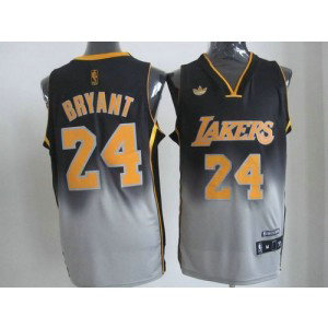 NBA Lakers 24 Kobe Bryant Black Grey Fadeaway Men Jersey NBA Lakers 24 Kobe Bryant Black Grey Fadeaway Men Jersey