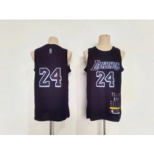 NBA Lakers 24 Kobe Bryant Black MVP Men Jersey