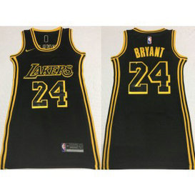 NBA Lakers 24 Kobe Bryant Black Nike Women Dress NBA Lakers 24 Kobe Bryant Black Nike Women Dress