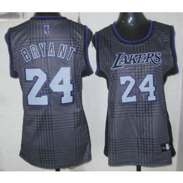 NBA Lakers 24 Kobe Bryant Black Rhythm Women Jersey