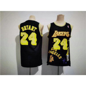 NBA Lakers 24 Kobe Bryant Black Throwback Men Jersey NBA Lakers 24 Kobe Bryant Black Throwback Men Jersey