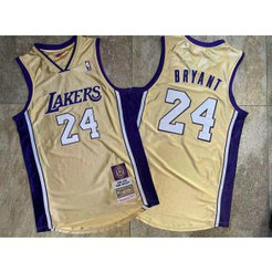 NBA Lakers 24 Kobe Bryant Gold Hall of Fame Memorial Edition Men Jersey NBA Lakers 24 Kobe Bryant Gold Hall of Fame Memorial Edition Men Jersey