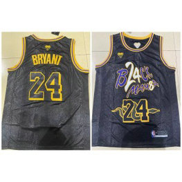 NBA Lakers 24 Kobe Bryant Mamba Black Men Jersey NBA Lakers 24 Kobe Bryant Mamba Black Men Jersey