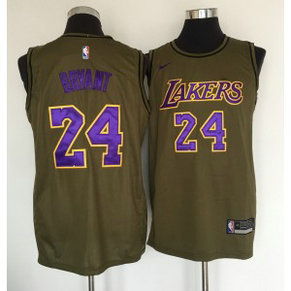 NBA Lakers 24 Kobe Bryant Olive Nike Swingman Men Jersey NBA Lakers 24 Kobe Bryant Olive Nike Swingman Men Jersey