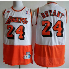 NBA Lakers 24 Kobe Bryant Orange White Split Hardwood Classics Men Jersey NBA Lakers 24 Kobe Bryant Orange White Split Hardwood Classics Men Jersey