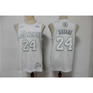 NBA Lakers 24 Kobe Bryant White MVP Honorary Edition Nike Men Jersey