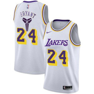 NBA Lakers 24 Kobe Bryant White Nike Men Jersey 1 NBA Lakers 24 Kobe Bryant White Nike Men Jersey 1