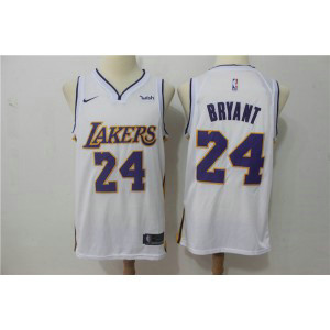 NBA Lakers 24 Kobe Bryant White Nike Swingman Men Jersey NBA Lakers 24 Kobe Bryant White Nike Swingman Men Jersey