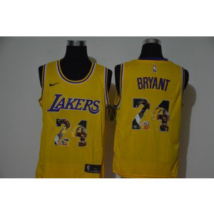NBA Lakers 24 Kobe Bryant Yellow Nike Fashion Men Jersey NBA Lakers 24 Kobe Bryant Yellow Nike Fashion Men Jersey
