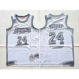 NBA Lakers 24 Kobe White Hardwood Classics Men Jersey NBA Lakers 24 Kobe White Hardwood Classics Men Jersey