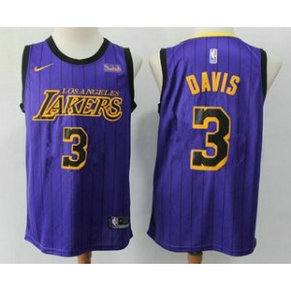 NBA Lakers 3 Anthony Davis Purple City Edition Nike Men Jersey NBA Lakers 3 Anthony Davis Purple City Edition Nike Men Jersey