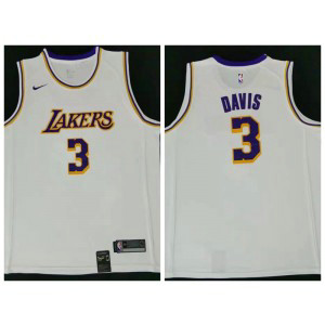 NBA Lakers 3 Anthony Davis White Nike Swingman Men Jersey NBA Lakers 3 Anthony Davis White Nike Swingman Men Jersey