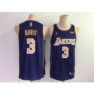 NBA Lakers 3 Davis Purple Jordan Brand Men Jersey NBA Lakers 3 Davis Purple Jordan Brand Men Jersey