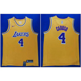 NBA Lakers 4 Alex Caruso Yellow Nike City Edition Men Jersey NBA Lakers 4 Alex Caruso Yellow Nike City Edition Men Jersey