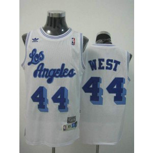 NBA Lakers 44 Jerry West White Throwback Men Jersey NBA Lakers 44 Jerry West White Throwback Men Jersey