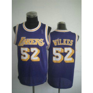 NBA Lakers 52 Jamaal Wilkes Purple Throwback Men Jersey NBA Lakers 52 Jamaal Wilkes Purple Throwback Men Jersey