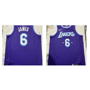 NBA Lakers 6 James New City Blue Men Jersey NBA Lakers 6 James New City Blue Men Jersey