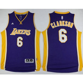 NBA Lakers 6 Jordan Clarkson Purple Men Jersey NBA Lakers 6 Jordan Clarkson Purple Men Jersey